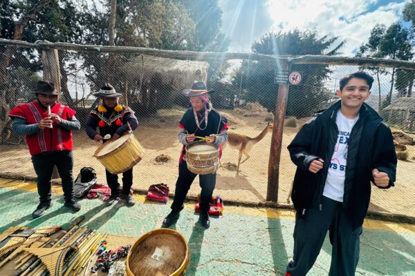 Enjoying Local musinc on Alpacaa Farm