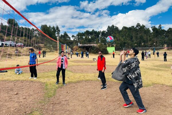 Playing in village close to Cusco