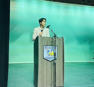 Speech in School Auditorium